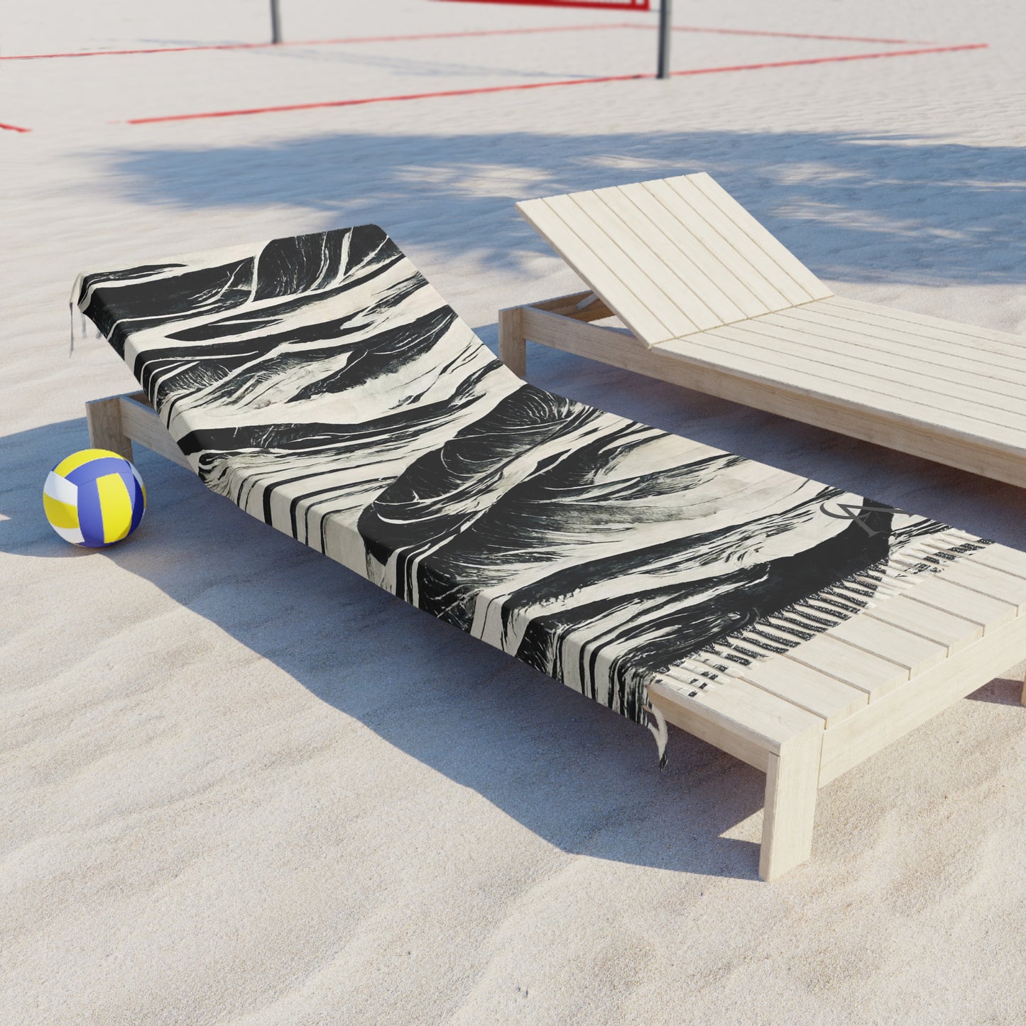 Ink Waves Beach Blanket