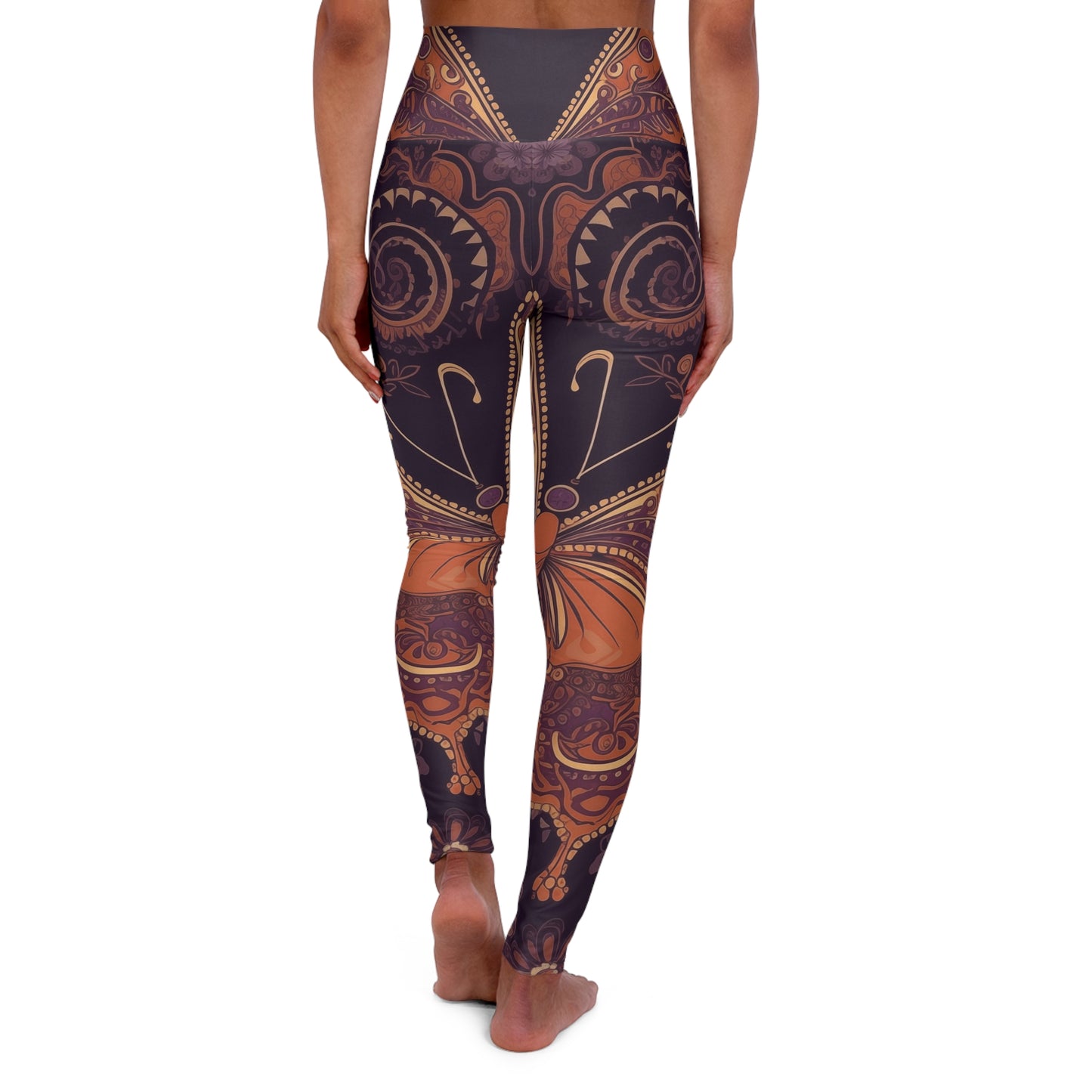 Paisley Butterfly Yoga Leggings