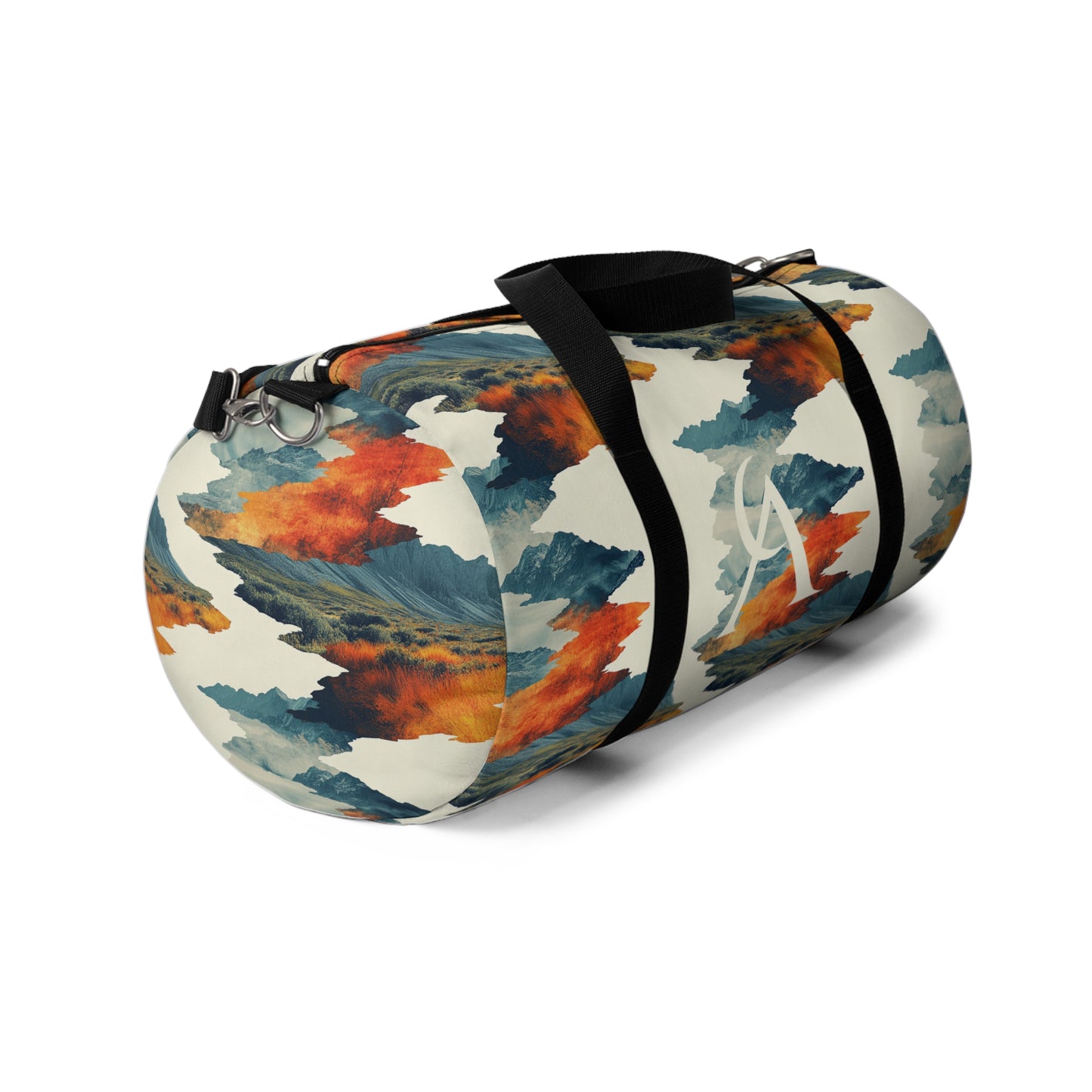 Stylish Abstract Landscape Collage Pattern Duffel Bag for Travel and Gym
