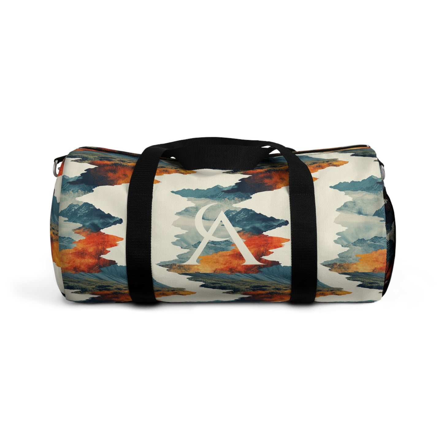 Stylish Abstract Landscape Collage Pattern Duffel Bag for Travel and Gym