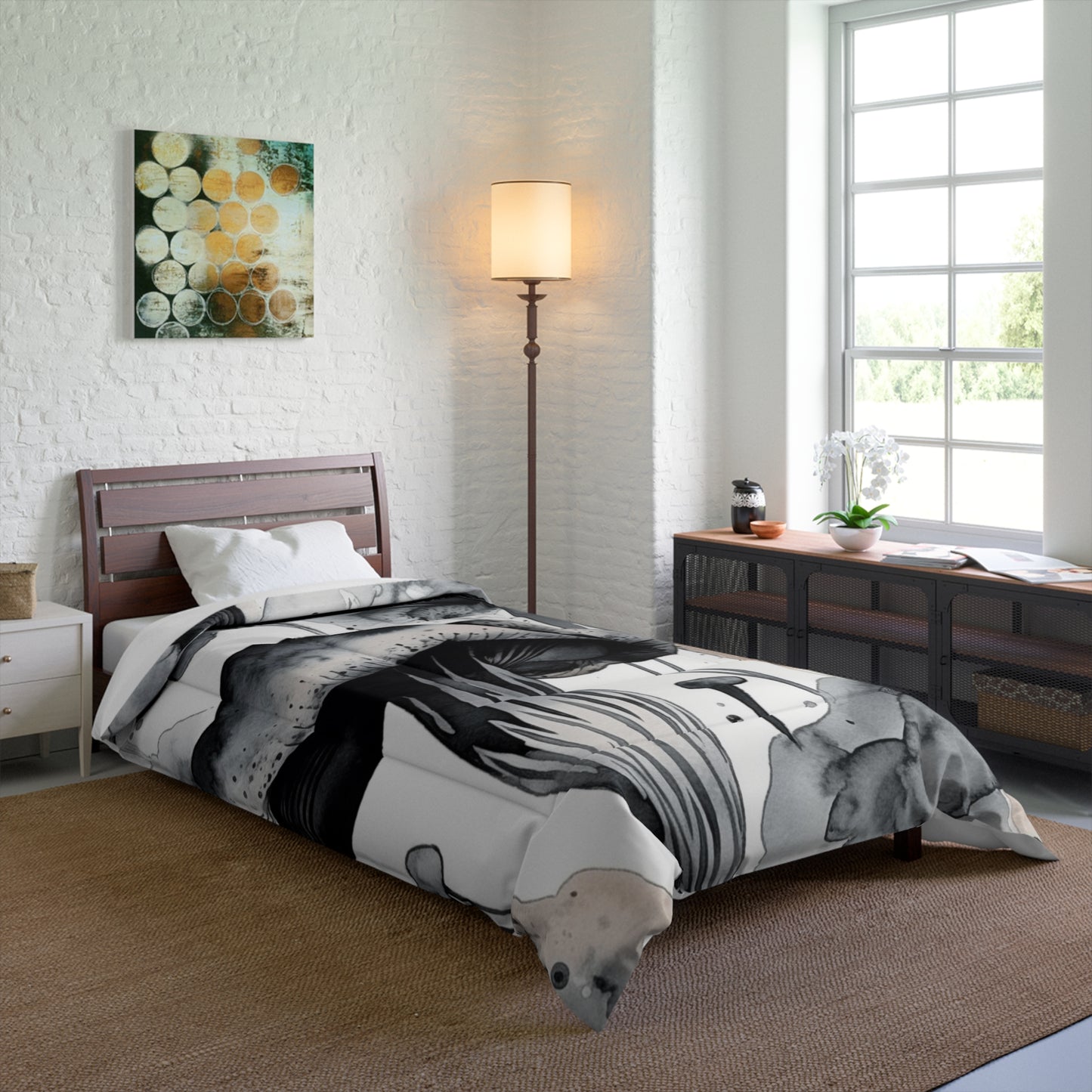 Mystic Mushroom White Comforter