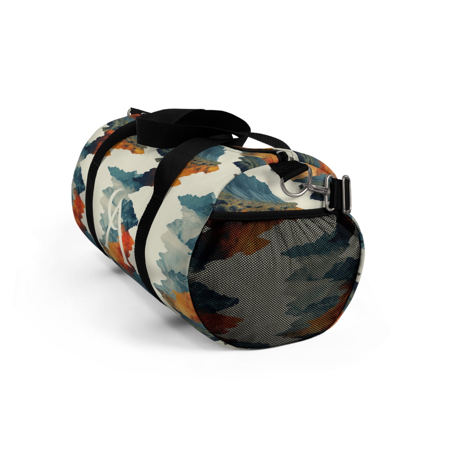 Stylish Abstract Landscape Collage Pattern Duffel Bag for Travel and Gym