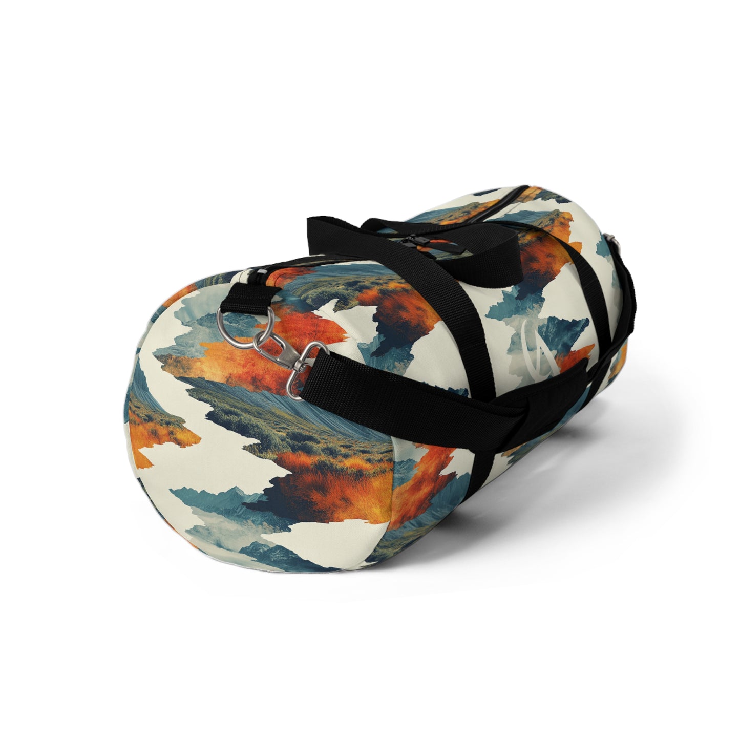 Stylish Abstract Landscape Collage Pattern Duffel Bag for Travel and Gym