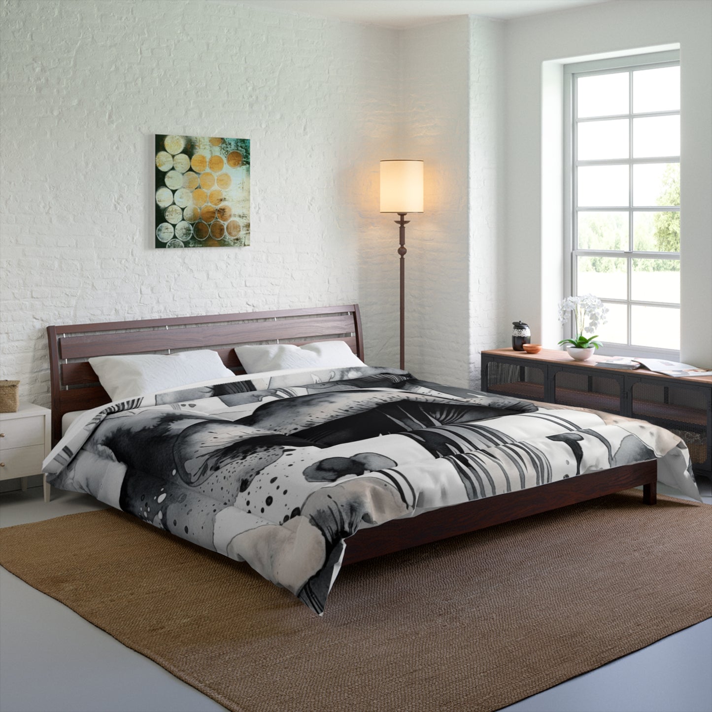 Mystic Mushroom White Comforter