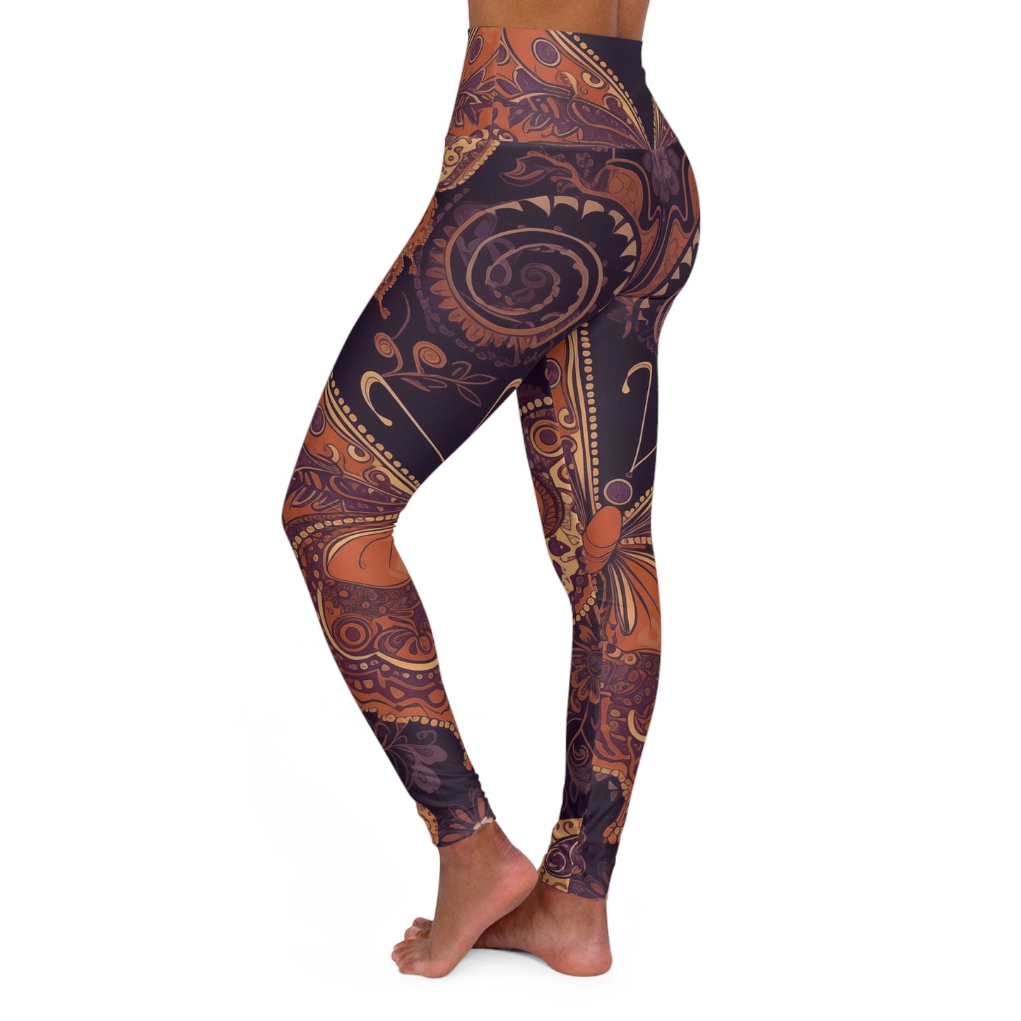 Paisley Butterfly Yoga Leggings