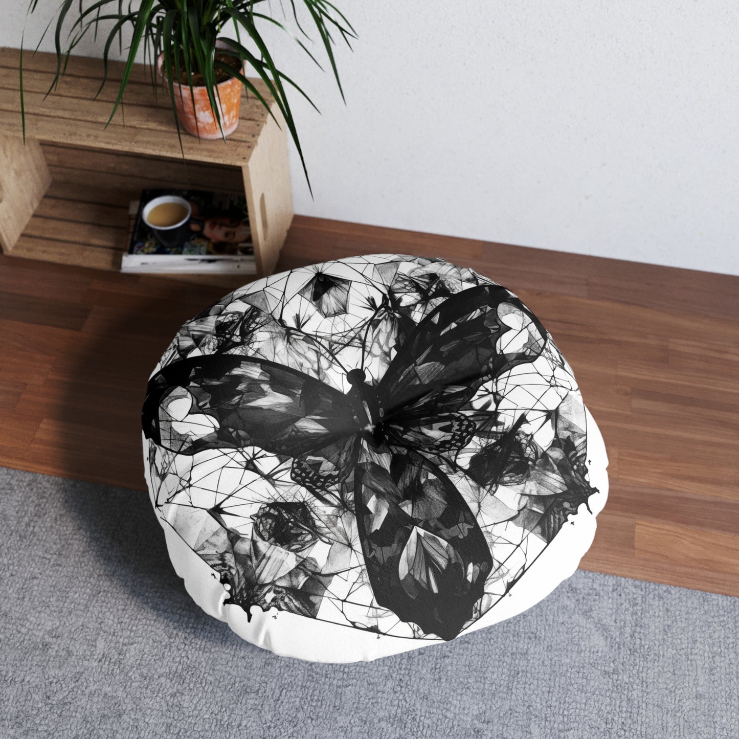 Tufted Butterfly Floor Pillow