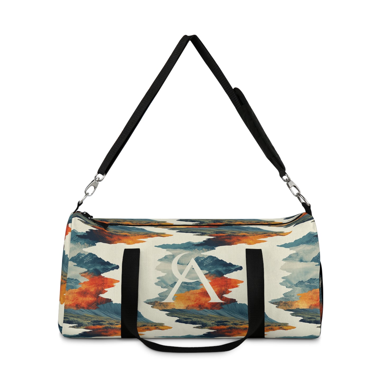 Stylish Abstract Landscape Collage Pattern Duffel Bag for Travel and Gym