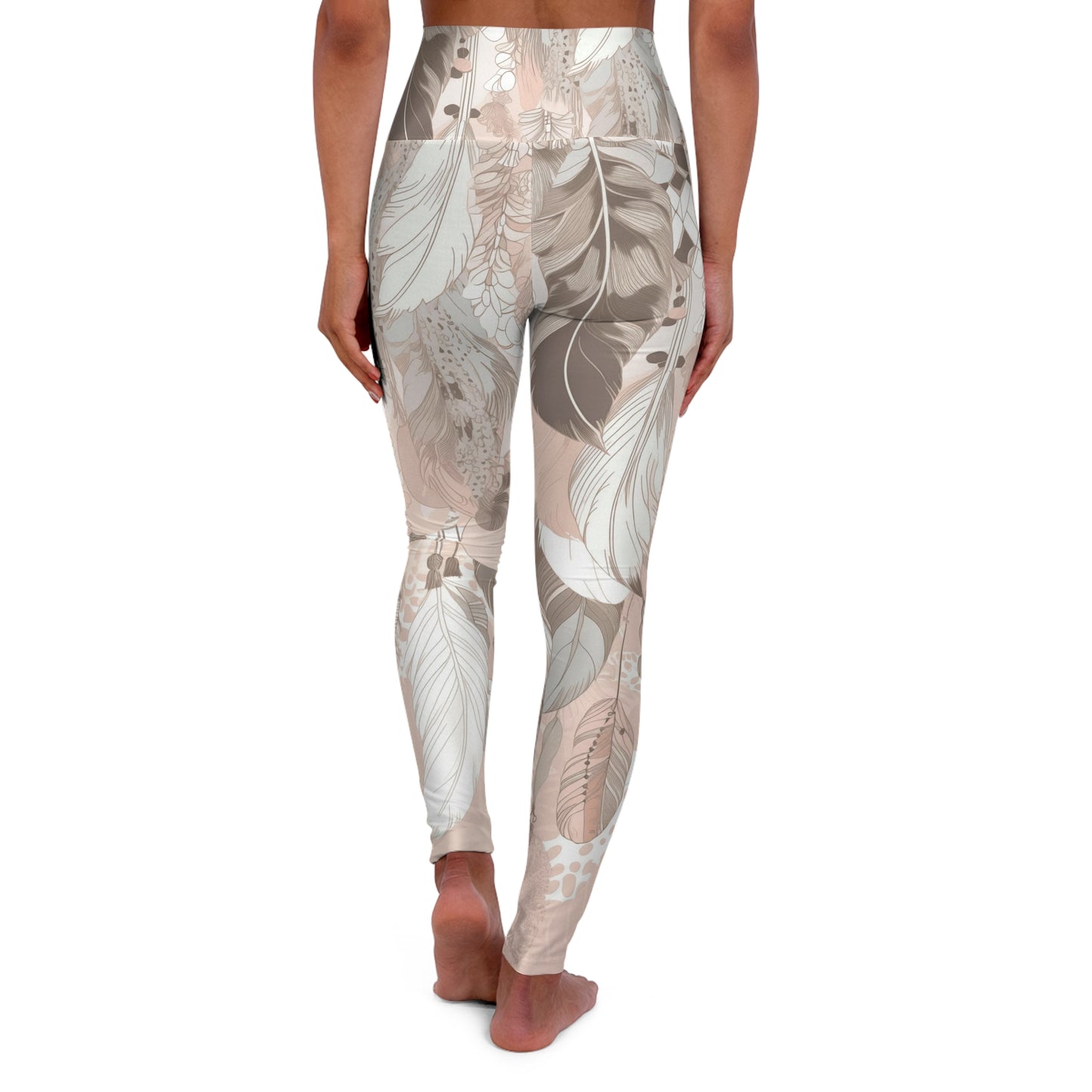 Boho Feather Yoga Leggings