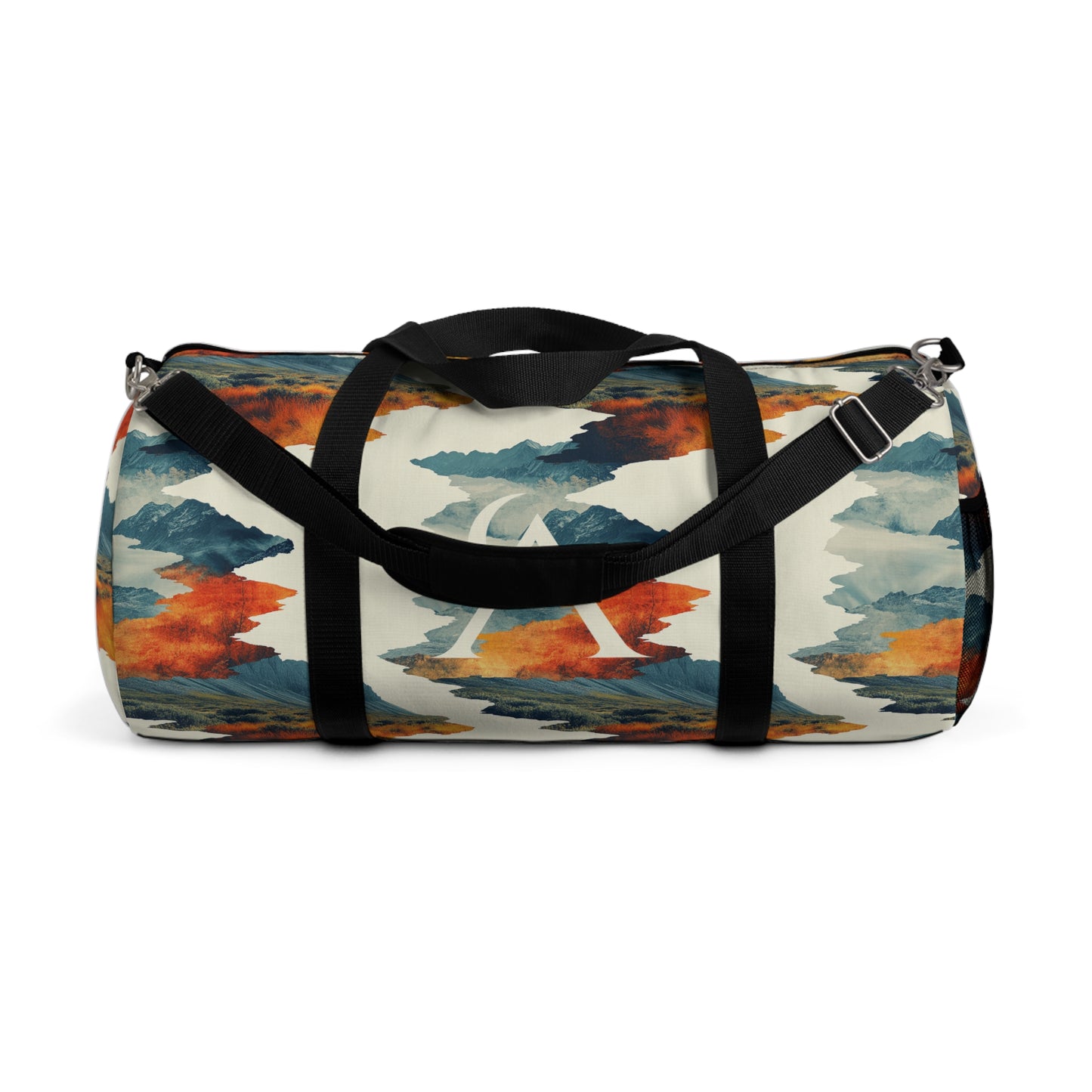 Stylish Abstract Landscape Collage Pattern Duffel Bag for Travel and Gym