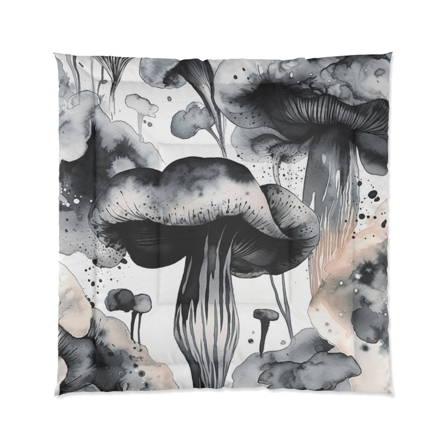 Mystic Mushroom White Comforter