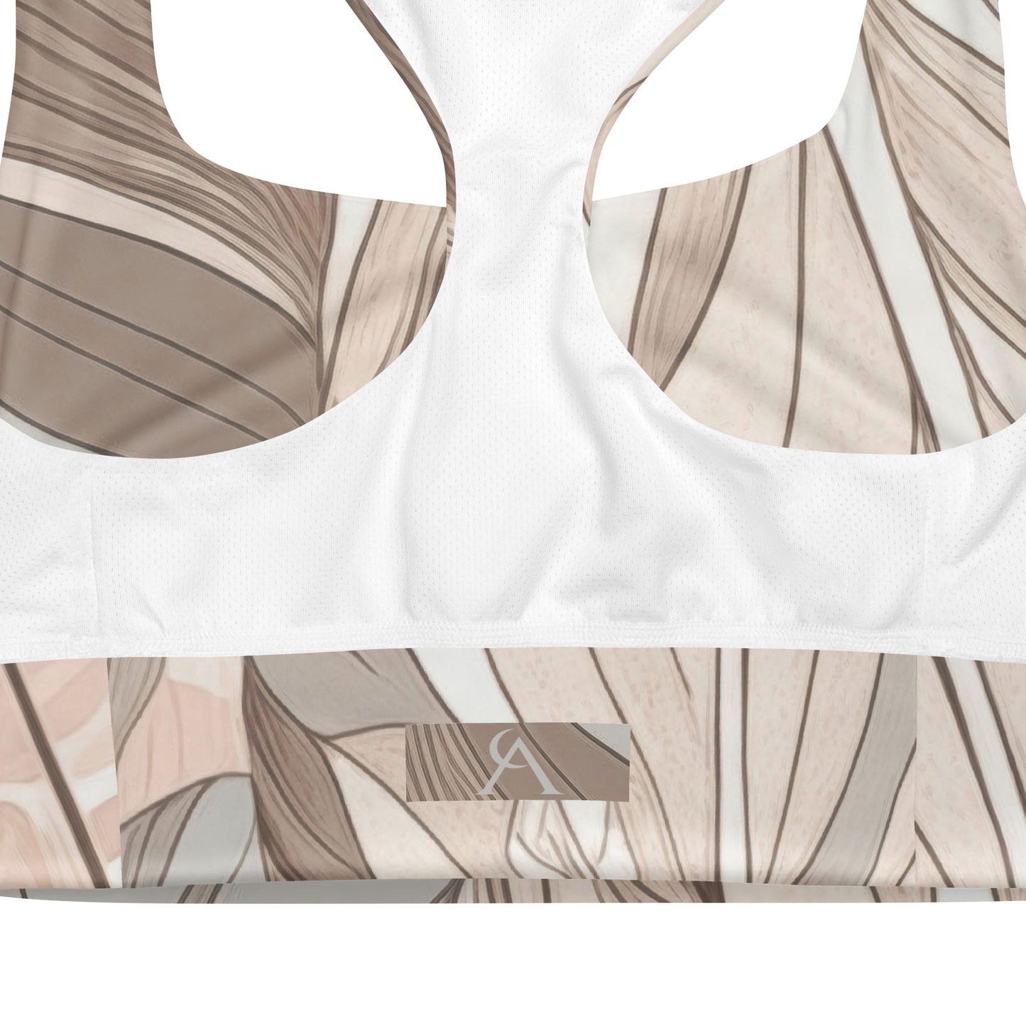 Boho Feather Recycled Longline Sports Bra