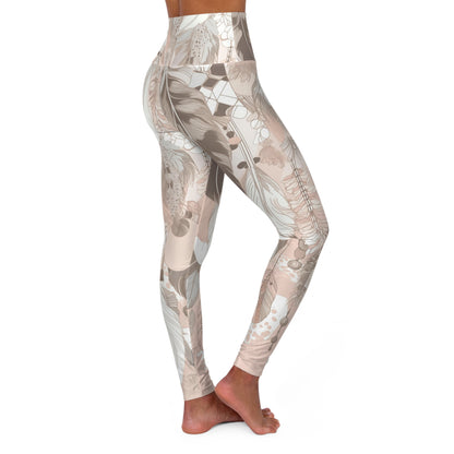 Boho Feather Yoga Leggings