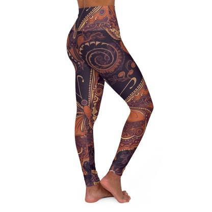 Paisley Butterfly Yoga Leggings