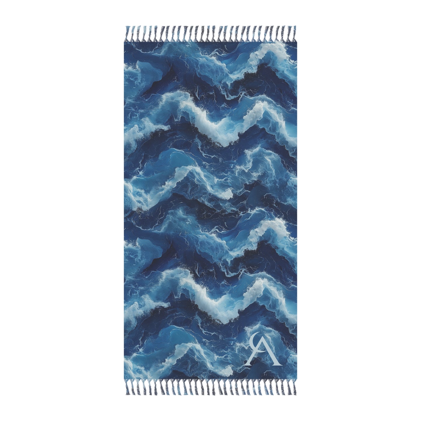 Boho Beach Towel - Wave Pattern for Coastal Vibes