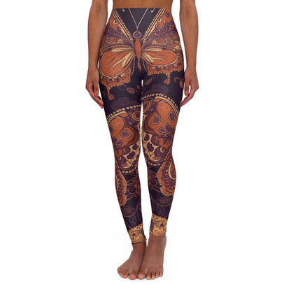 Paisley Butterfly Yoga Leggings