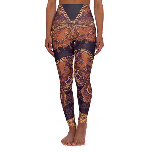 Paisley Butterfly Yoga Leggings