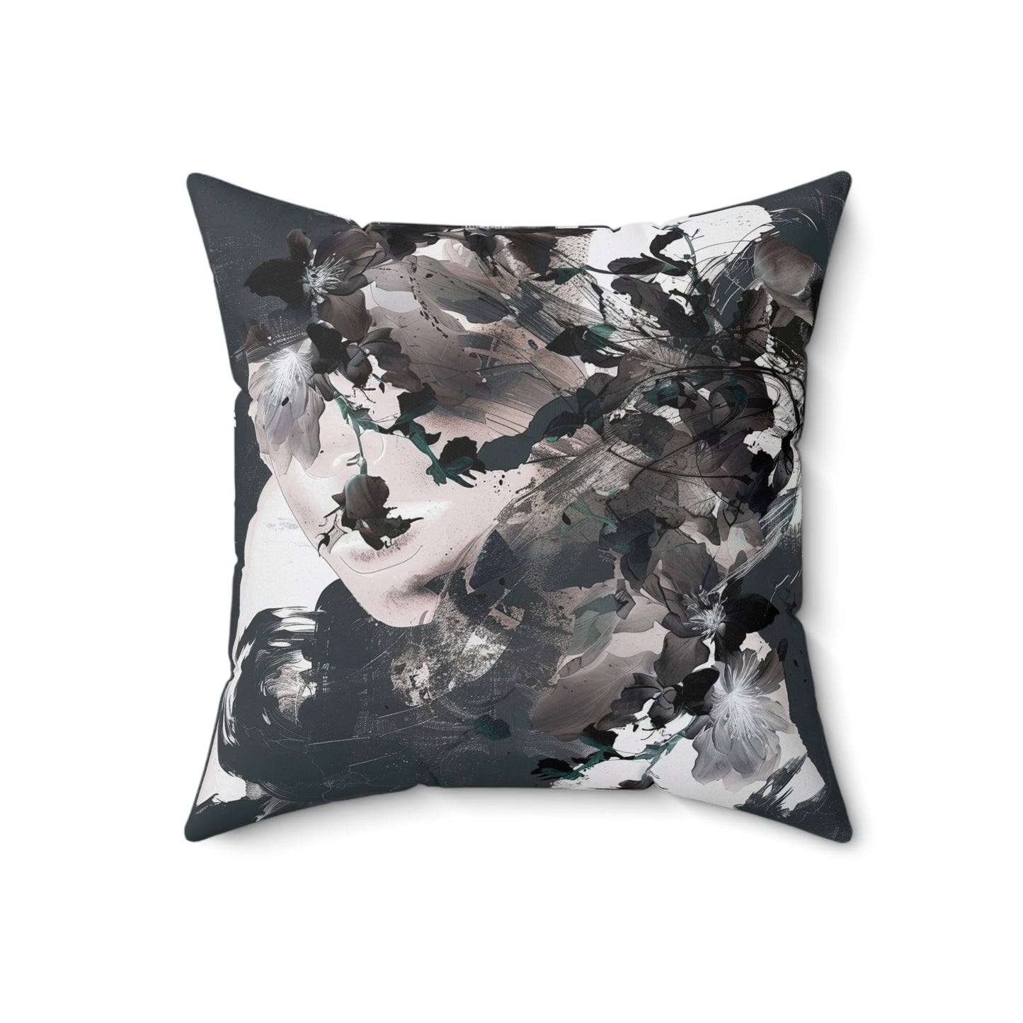 Painted Bloom Square Pillow