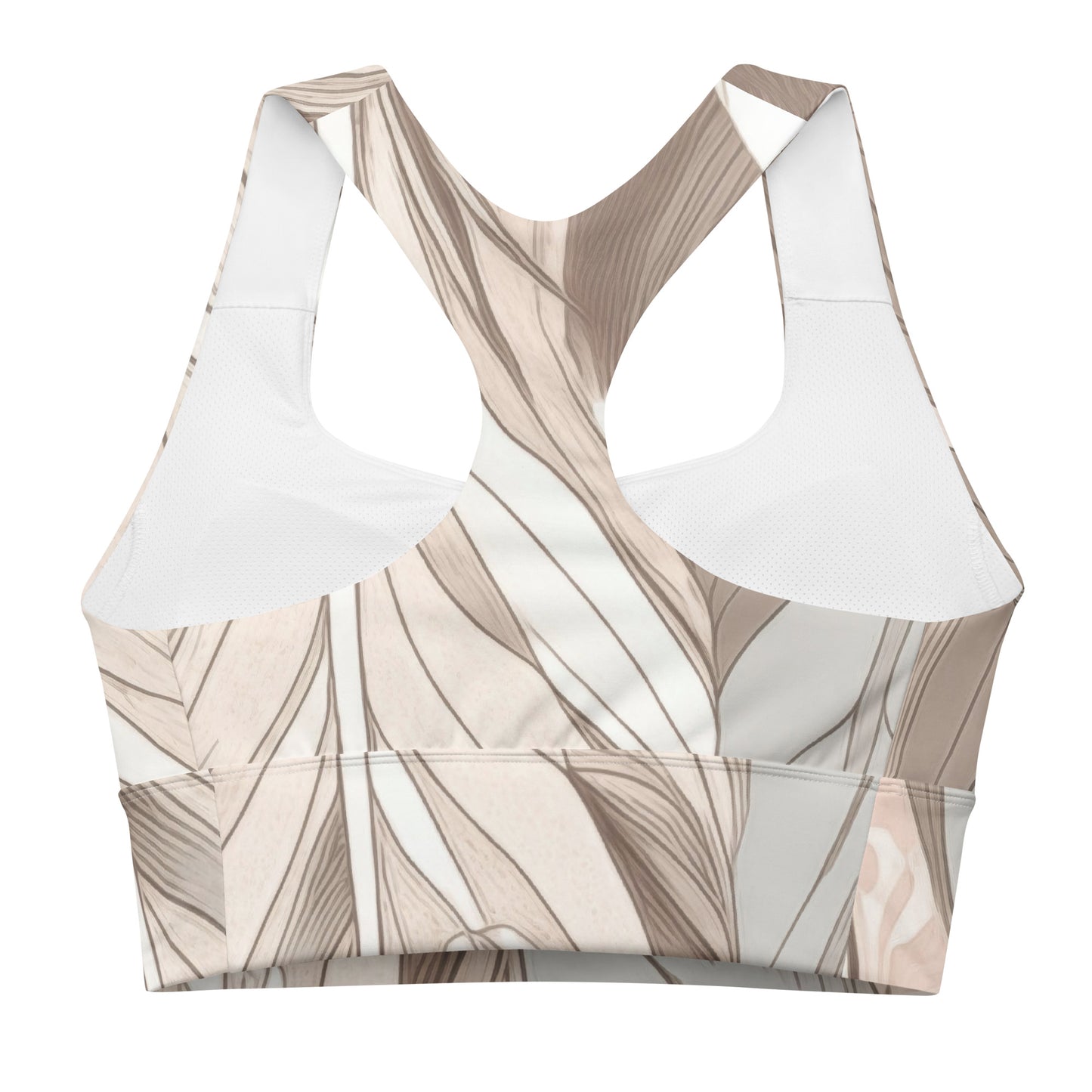 Boho Feather Recycled Longline Sports Bra